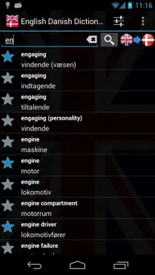 English Danish Dictionary FREE android App screenshot 2